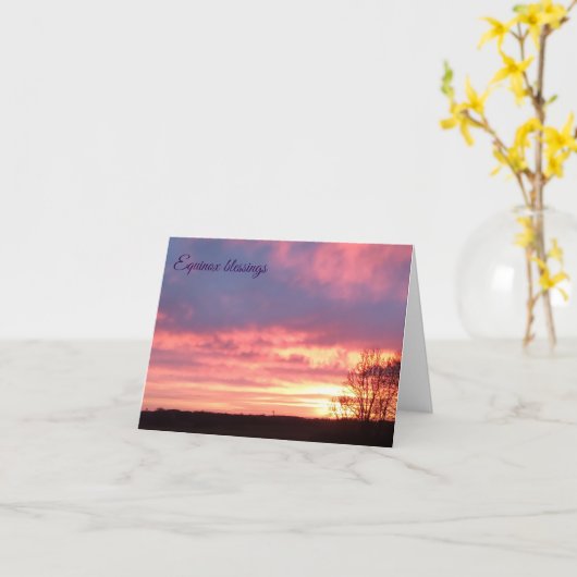 Herbstnachtsstimmung Karte (Gelbe Blume)