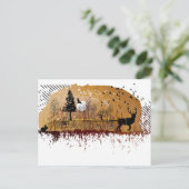 Herbstnachtszene Postkarte (Stehend Vorderseite)