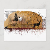 Herbstnachtszene Postkarte (Vorderseite)