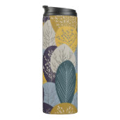 Herbstnahtloses Muster, abstrakter Vintager Hinter Thermosbecher (Nach rechts gedreht)