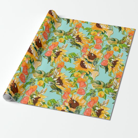 Herbstnahtloses Muster Geschenkpapier (Ungerollt)