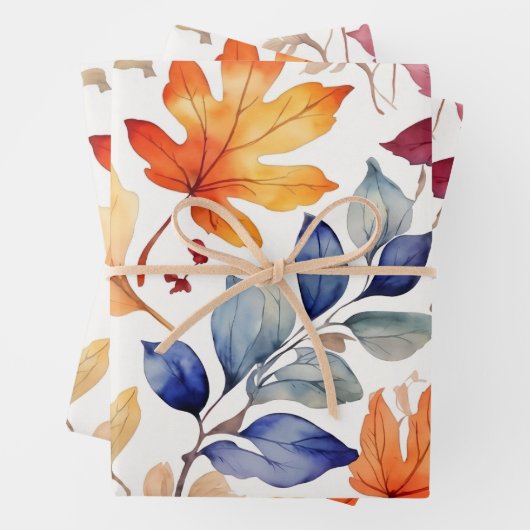 Herbstnahtloses Muster Geschenkpapier Set (Beispiel)