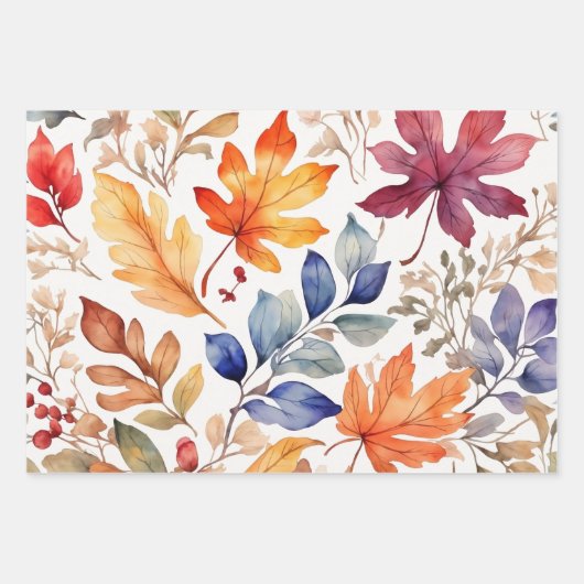 Herbstnahtloses Muster Geschenkpapier Set (Vorderseite)