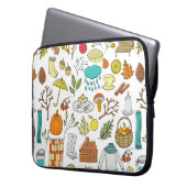 Herbstnahtloses Muster Laptopschutzhülle (Vorderseite Links)