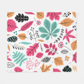 Herbstnahtloses Muster mit Blatt, Herbstblatt Fleecedecke (Vorderseite (Horizontal))