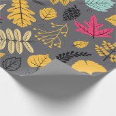 Herbstnahtloses Muster mit Blatt, Herbstblatt Geschenkpapier (Ecke)