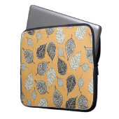 Herbstnahtloses Muster mit Blätter. Vintag Illus Laptopschutzhülle (Vorderseite Links)