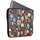 Herbstnahtloses Muster mit bunten Blätter und b Laptopschutzhülle (Vorne Rechts)