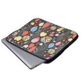 Herbstnahtloses Muster mit bunten Blätter und b Laptopschutzhülle (Vorne Knopf)