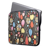 Herbstnahtloses Muster mit bunten Blätter und b Laptopschutzhülle (Vorderseite Links)