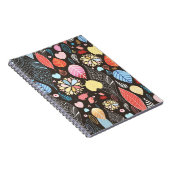 Herbstnahtloses Muster mit bunten Blätter und b Notizblock (Rechte Seite)