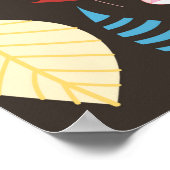 Herbstnahtloses Muster mit bunten Blätter und b Poster (Ecke)