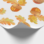 Herbstnahtloses Muster mit bunten Eichen-Blätter Geschenkpapier (Ecke)
