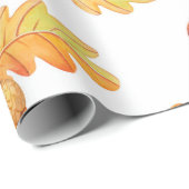 Herbstnahtloses Muster mit bunten Eichen-Blätter Geschenkpapier (Rolleneckpunkt)
