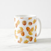 Herbstnahtloses Muster mit bunten Eichen-Blätter Kaffeetasse (VorderseiteRechts)