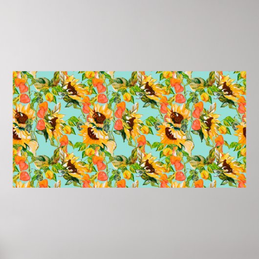 Herbstnahtloses Muster Poster (Vorne)