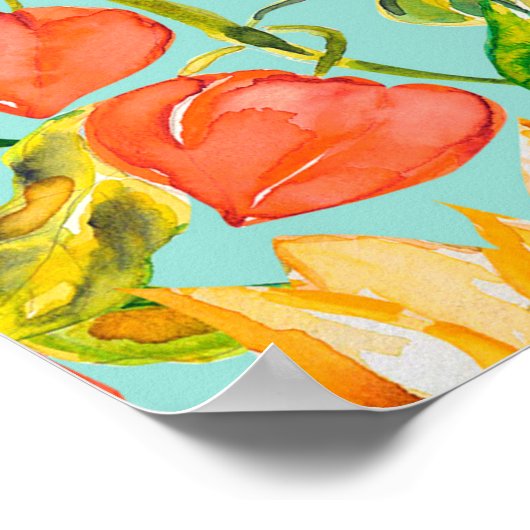 Herbstnahtloses Muster Poster (Ecke)