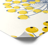 Herbstnahtloses Muster Vintag mit gelber Beere Poster (Ecke)