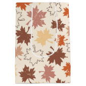 Herbstnatur, Herbstmapfelblatt Erntedank Mittlere Geschenktüte (Rückseite)