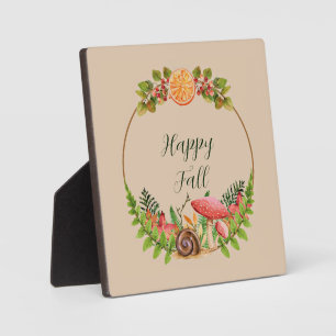 Herbstnatur mit anpassbarem Text Fotoplatte