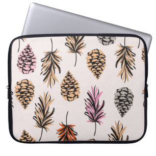 Herbstnatur: Trendy Vintag nahtlos. Laptopschutzhülle