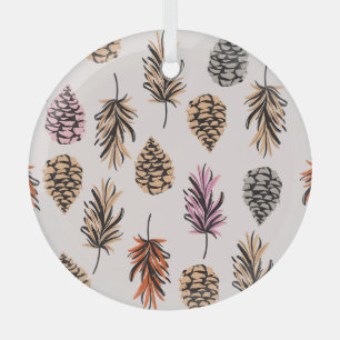 Herbstnatur: Trendy Vintag nahtlos. Ornament Aus Glas