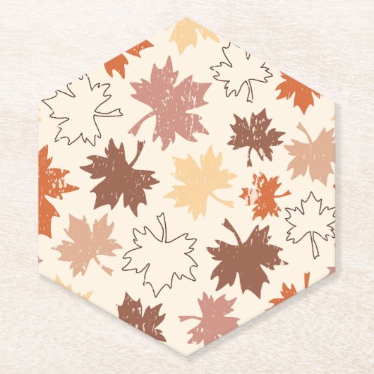 Herbstnatürliches Design, Herbstapelblatt Untersetzer (Vorderseite)