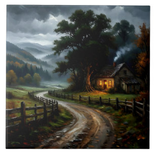 Herbstnebel Fliese