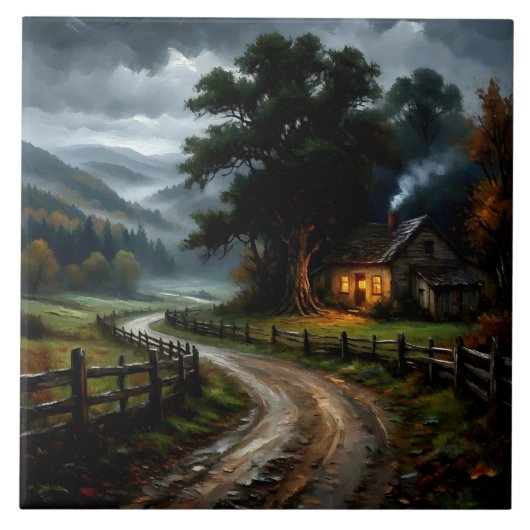 Herbstnebel Fliese (Vorderseite)