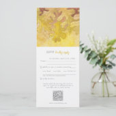 Herbstoiche Blätter, die RSVP-QR-Code einsetzen Einladung (Stehend Vorderseite)