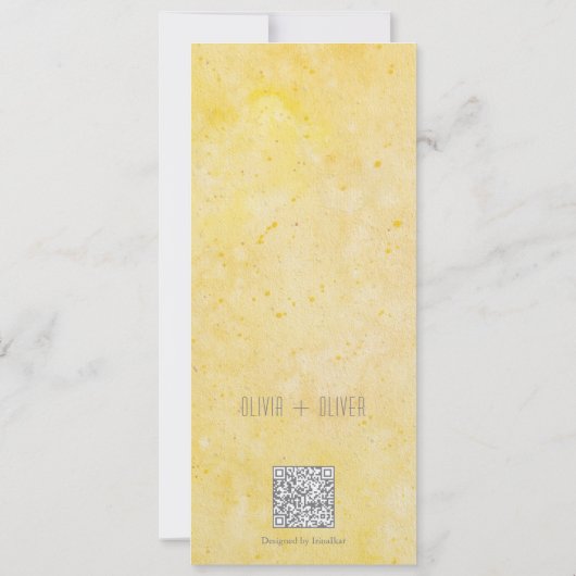 Herbstoiche Blätter, die RSVP-QR-Code einsetzen Einladung (Rückseite)