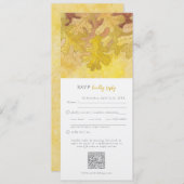 Herbstoiche Blätter, die RSVP-QR-Code einsetzen Einladung (Vorne/Hinten)