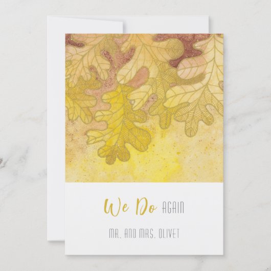 Herbstoiche Blätter Neujahrsfest 10 Jahre Einladung (Vorderseite)