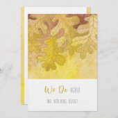 Herbstoiche Blätter Neujahrsfest 10 Jahre Einladung (Vorne/Hinten)