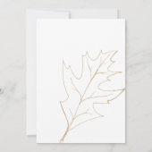 Herbstoiche Blätter Post Wedding Brunch Einladung (Rückseite)