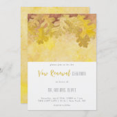 Herbstoiche Blätter Vow Erneuerung Einladung (Vorne/Hinten)