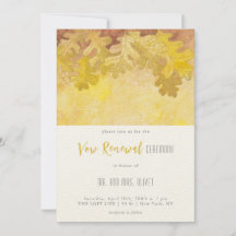 Herbstoiche Blätter Vow Erneuerung