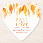 Herbstorange Blätter Herbstverstimmung in der Lieb Untersetzer (Vorderseite)