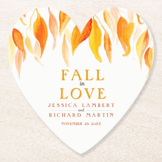 Herbstorange Blätter Herbstverstimmung in der Lieb Untersetzer (Vorderseite)