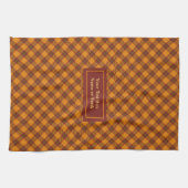 Herbstorange Farben Geschirrtuch mit individuellem (Horizontal)