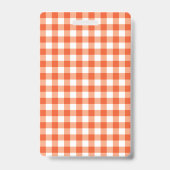 Herbstorange-Hall-Pass mit Namen Ausweis (Rückseite)