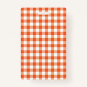 Herbstorange-Hall-Pass mit Namen Ausweis (Rückseite)