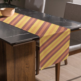 Herbstorange Herbststreifen Kurzer Tischläufer