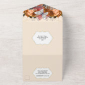 Herbstorange Schmetterling Schimmer Glitzer Rose All In One Einladung (Außenbereich)