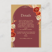 Herbstorange Terracotta Blumenzitate Begleitkarte (Vorderseite)