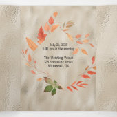 Herbstorange und Gelbe Blätter Dreifach Gefaltete Einladung (Innenseite Mitte)