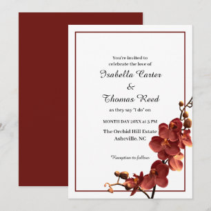 Herbstorchid Romance Hochzeit im Herbst Einladung