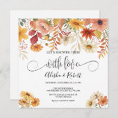 Herbstpaare Dusche Einladung (Vorne/Hinten)