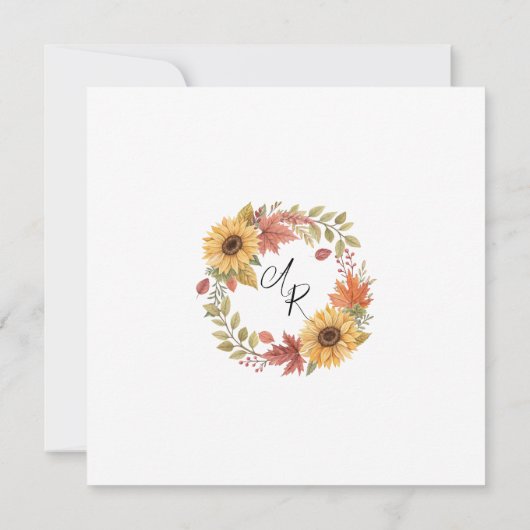 Herbstpaare Dusche Einladung (Rückseite)