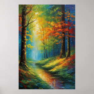 Herbstpalette, ein üppiger Wald Poster